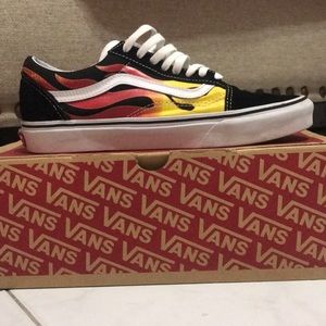 Old Skool Vans ( Flame )